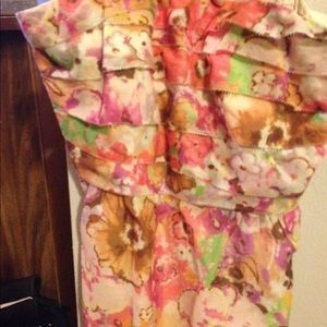 Strapless colorful dress!